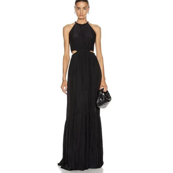 NEW NWT A.L.C Black Libra Maxi Evening Dress Size 10 - Picture 1 of 6